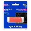 USB atmintukas GOODRAM UME3 16 GB USB Type-A 3.2 Gen 1 (oranžinis), 60/20 MB/s, plastikinis korpusas be dangtelio tvirtinimo