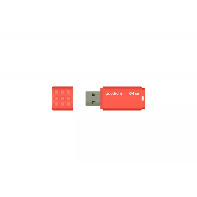 USB atmintinė GOODRAM UME3 64GB USB Type-A 3.2 Gen 1, oranžinė, 60MB/s skaitymas, 20MB/s rašymas