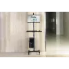 DIGITUS DA-90374 mobilioji darbo stotelė (monitoriaus laikiklis, kompiuterio laikiklis) max. 8 kg apkrova, iki 32 col. ekranui – juoda