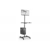 DIGITUS DA-90374 mobilioji darbo stotelė (monitoriaus laikiklis, kompiuterio laikiklis) max. 8 kg apkrova, iki 32 col. ekranui – juoda