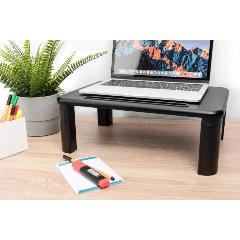 DIGITUS reguliuojamo aukščio stalinis monitoriaus pakėlimo stovas 400x280x143mm, maksimali apkrova iki 10 kg