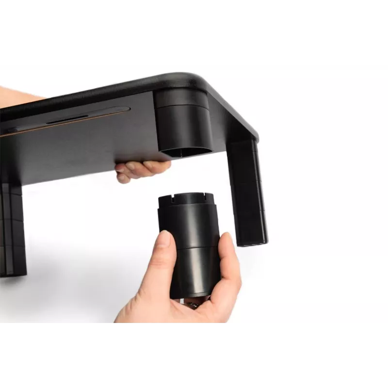 DIGITUS reguliuojamo aukščio stalinis monitoriaus pakėlimo stovas 400x280x143mm, maksimali apkrova iki 10 kg