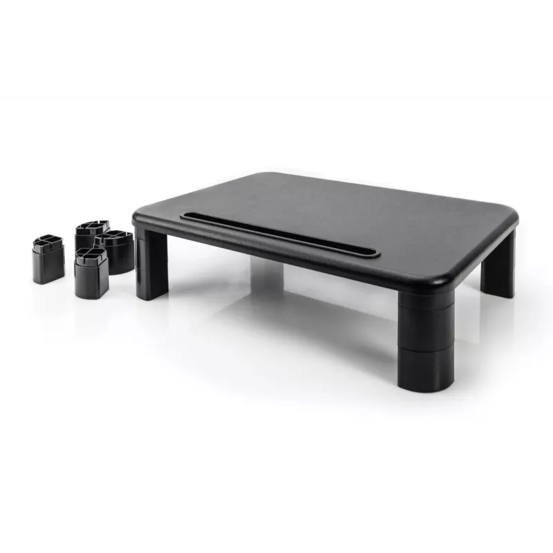 DIGITUS reguliuojamo aukščio stalinis monitoriaus pakėlimo stovas 400x280x143mm, maksimali apkrova iki 10 kg