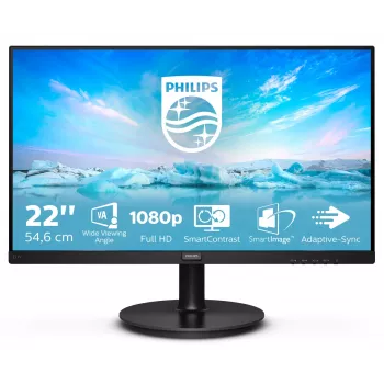Philips V Line 221V8A/00 kompiuterio monitorius 54,6 cm (21,5 colio) 1920 x 1080 pikselių Full HD LED juodas