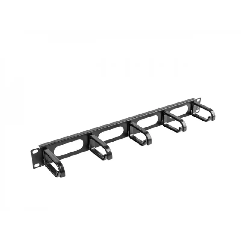 Kabelių valdymo panelė LANBERG AK-1205-B, 1U, metalinė, 19 colių (482,6 mm) plotis, 80 mm gylis, juoda