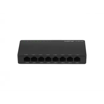 LANBERG jungiklis Dsp2-1008-12v 8x 1gb/s nevaldomas Gigabit Ethernet stalinis 12v