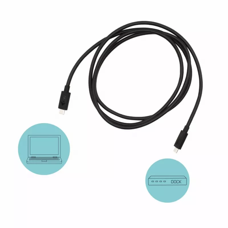 i-tec Thunderbolt 3 klasės laidas, 40 Gbps, 100 W galios tiekimas, suderinamas su USB-C, 150 cm