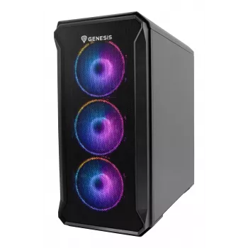 GENESIS Irid 503 ARGB Micro Tower, juodas, permatomas