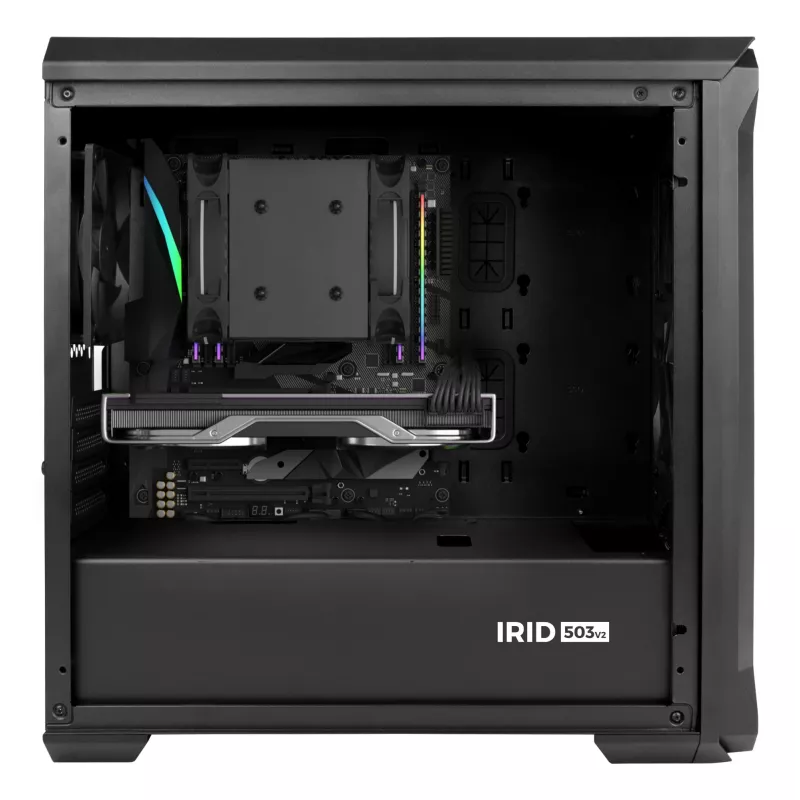 GENESIS Irid 503 Micro Tower korpusas, juodas