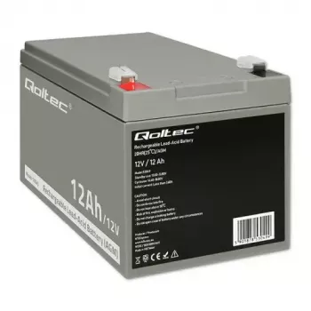 UPS akumuliatorius QOLTEC 53049, VRLA AGM 12 V 12 Ah, pilkas, 150×98×95 mm