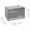 UPS akumuliatorius QOLTEC 53049, VRLA AGM 12 V 12 Ah, pilkas, 150×98×95 mm