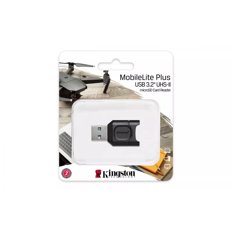 Kingston MobileLite Plus kortelių skaitytuvas USB 3.2 Gen 1 (3.1 Gen 1) Type-A juodas