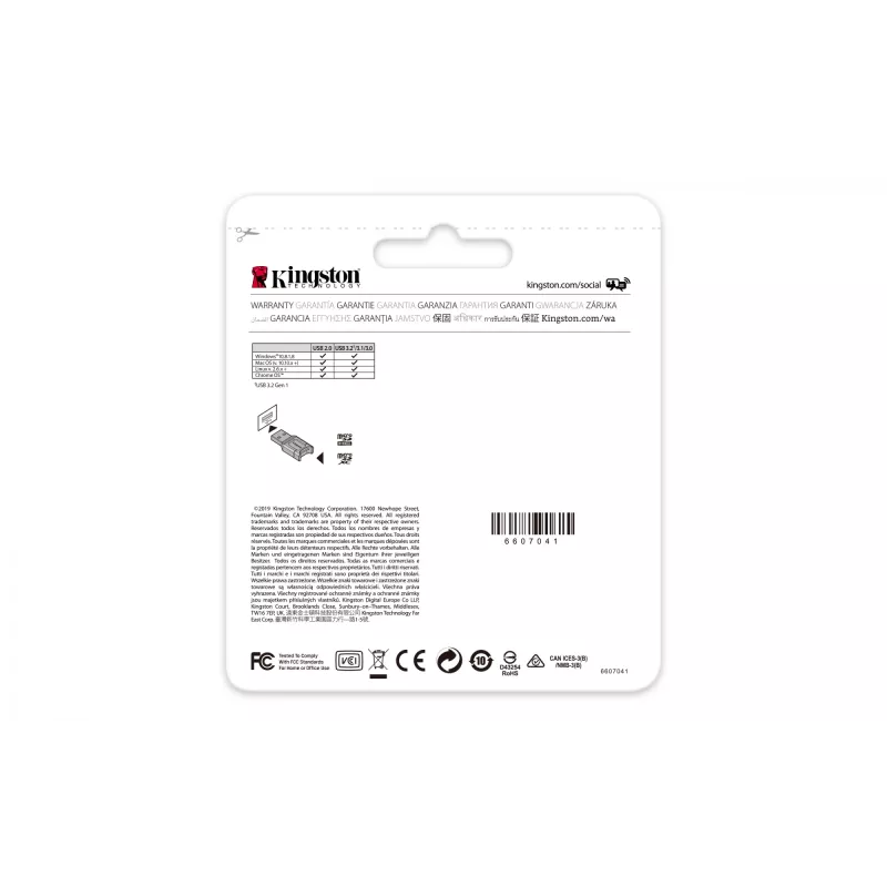 Kingston MobileLite Plus kortelių skaitytuvas USB 3.2 Gen 1 (3.1 Gen 1) Type-A juodas
