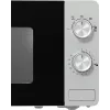 Solo mikrobangų krosnelė Gorenje MO20E1S — 20 L, 800 W, sukamoji rankenėlė, 270 mm padėklas, nerūdijantis plienas/juoda