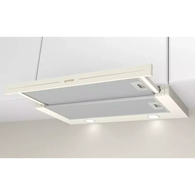 Įmontuojamas gartraukis Gorenje BHP62CLI, aliumininis filtras, triukšmo lygis: D