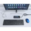 USB-C į HDMI ir USB šakotuvas NATEC Fowler Mini — USB 2.0 Type-C, HDMI, USB-A ir USB-C prievadai, pilka
