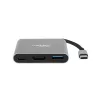 USB-C į HDMI ir USB šakotuvas NATEC Fowler Mini — USB 2.0 Type-C, HDMI, USB-A ir USB-C prievadai, pilka