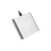 USB-C į HDMI ir USB šakotuvas NATEC Fowler Mini — USB 2.0 Type-C, HDMI, USB-A ir USB-C prievadai, pilka