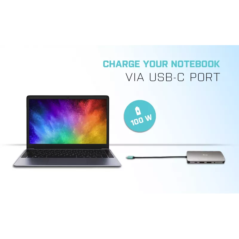 i-tec Metal USB-C Nano 3x Display Dock stotelė su Power Delivery 100 W