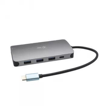 Docking stotelė i-tec Metal USB-C Travel Nano Dock HDMI/VGA su LAN ir Power Delivery 100 W