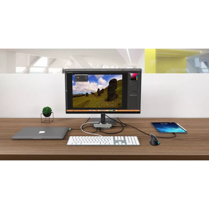 Docking stotelė i-tec Metal USB-C Travel Nano Dock HDMI/VGA su LAN ir Power Delivery 100 W