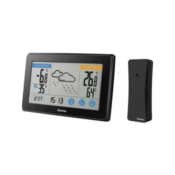 Hama Touch Black LED baterija drėgmės matuoklis termometras