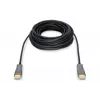 DIGITUS HDMI AOC hibridinis šviesolaidinis jungiamasis kabelis, A tipo kištukas/kištukas, 15 m, UHD 4K@60Hz, CE, juodas