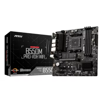 MSI B550M PRO-VDH WIFI pagrindinė plokštė AMD B550 Socket AM4 micro ATX