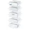 Šaldiklis vertikalus Bosch Serie 6 GSN54AWDV — 328 L net, NoFrost, FastFreeze, LED ekranas, Baltas