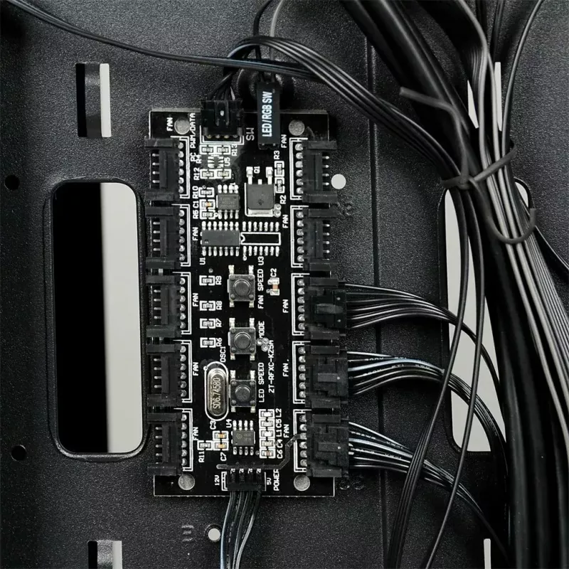 Korpusas IBOX Chiron ZH68 Gaming, ATX Midi-Tower, EATX palaikymas, juodas, šoninis langas, apšvietimas