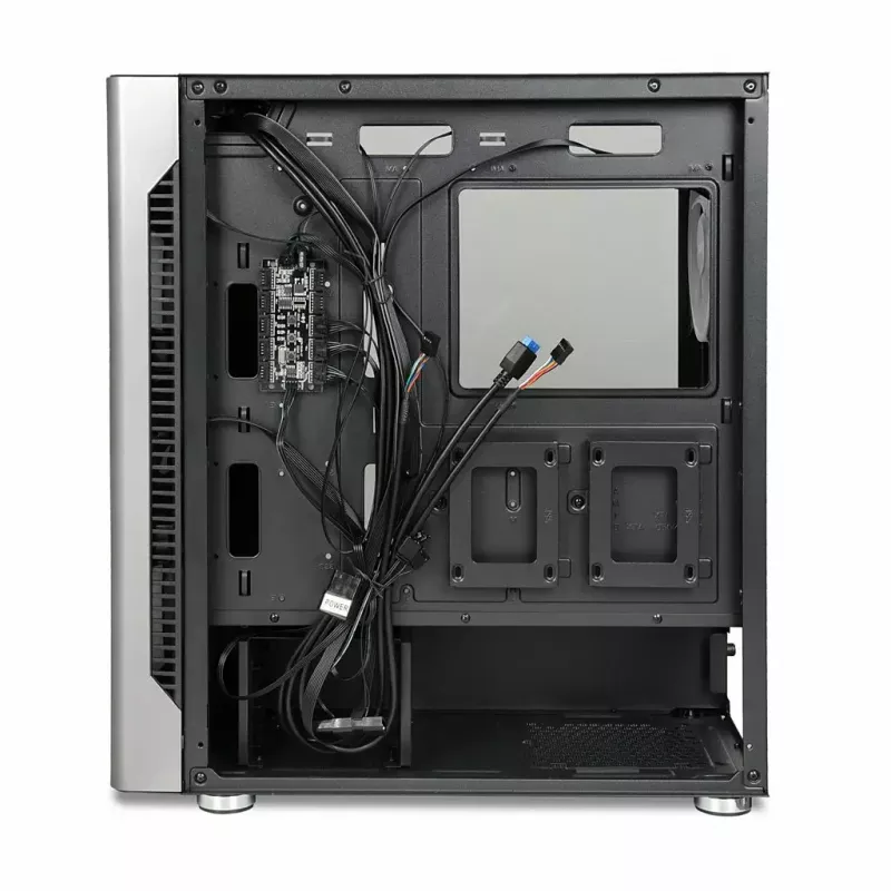 Korpusas IBOX Chiron ZH68 Gaming, ATX Midi-Tower, EATX palaikymas, juodas, šoninis langas, apšvietimas