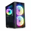 Korpusas IBOX Chiron ZH68 Gaming, ATX Midi-Tower, EATX palaikymas, juodas, šoninis langas, apšvietimas