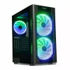 Korpusas IBOX Chiron ZH68 Gaming, ATX Midi-Tower, EATX palaikymas, juodas, šoninis langas, apšvietimas