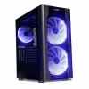 Korpusas IBOX Chiron ZH68 Gaming, ATX Midi-Tower, EATX palaikymas, juodas, šoninis langas, apšvietimas