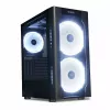 Korpusas IBOX Chiron ZH68 Gaming, ATX Midi-Tower, EATX palaikymas, juodas, šoninis langas, apšvietimas