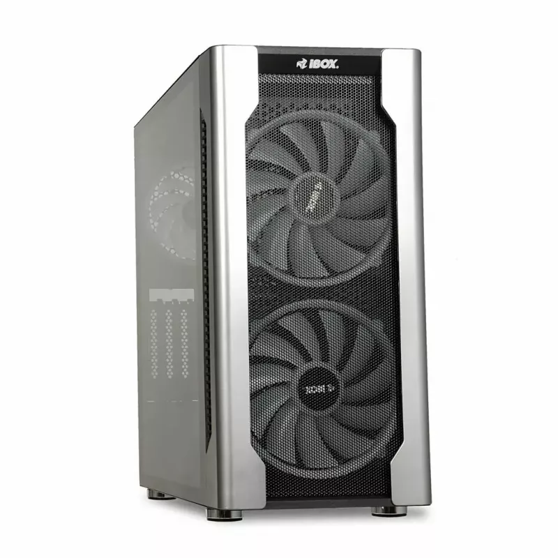Korpusas IBOX Chiron ZH68 Gaming, ATX Midi-Tower, EATX palaikymas, juodas, šoninis langas, apšvietimas