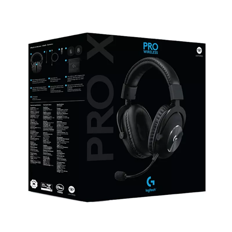 LOGITECH Pro X Wireless Lightspeed Gaming Ausinės Juodos