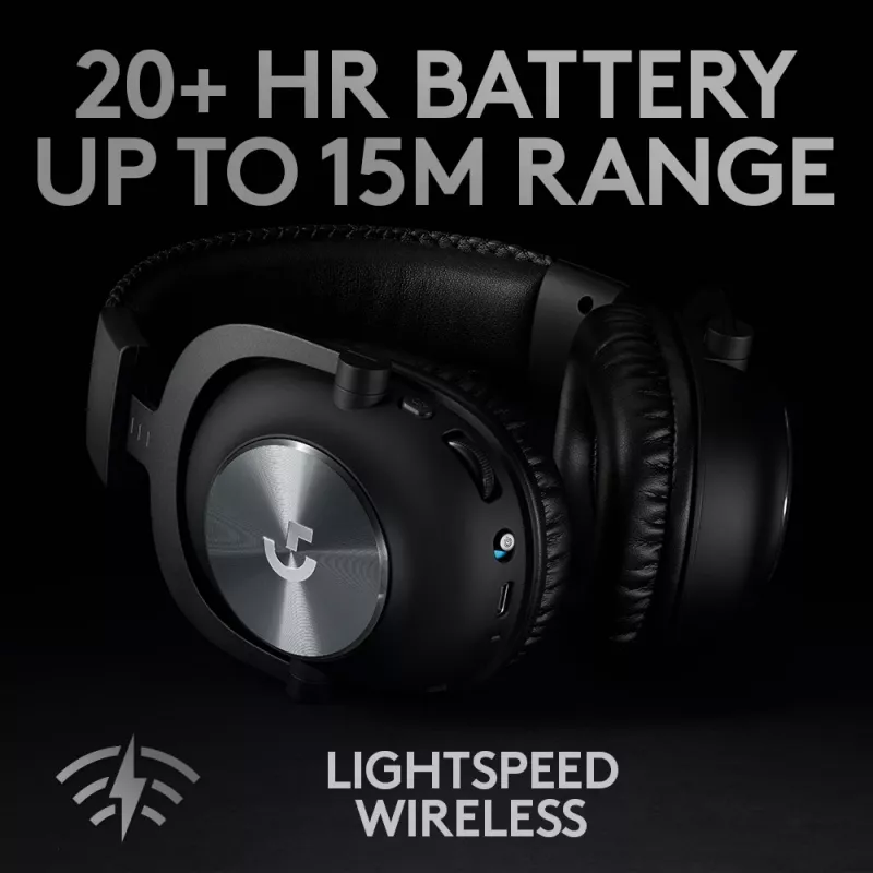 LOGITECH Pro X Wireless Lightspeed Gaming Ausinės Juodos