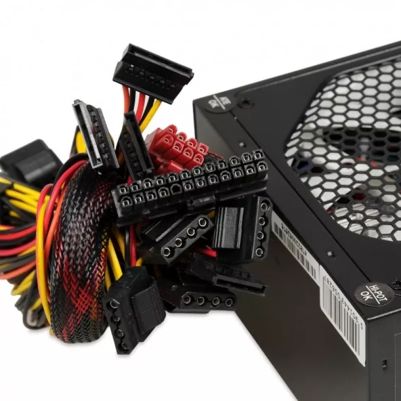 Maitinimo blokas IBOX iBox Aurora 500 W 20+4 pin ATX, 140 mm ventiliatorius, baltas