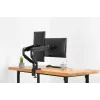 DIGITUS Universalus dviejų monitorių laikiklis su dujine spyruokle ir spaustuku 17-32 col. 2x 9 kg