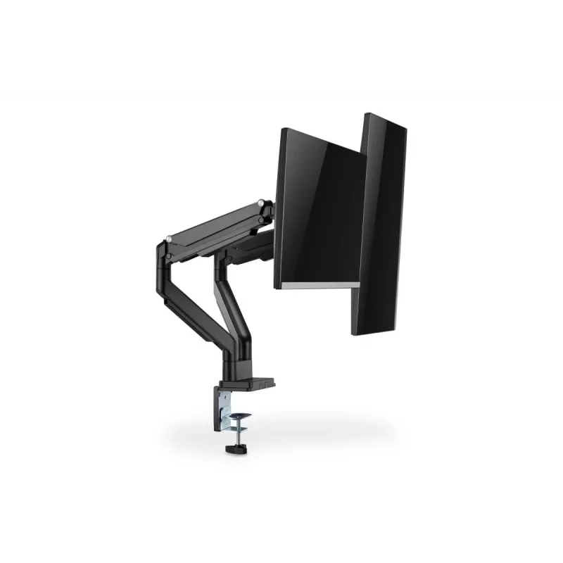 DIGITUS Universalus dviejų monitorių laikiklis su dujine spyruokle ir spaustuku 17-32 col. 2x 9 kg