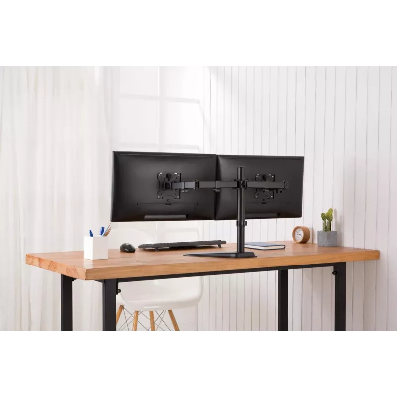 DIGITUS Universal Dual Monitor Stovas 17-32in 2x 8kg (maks.) Juodas