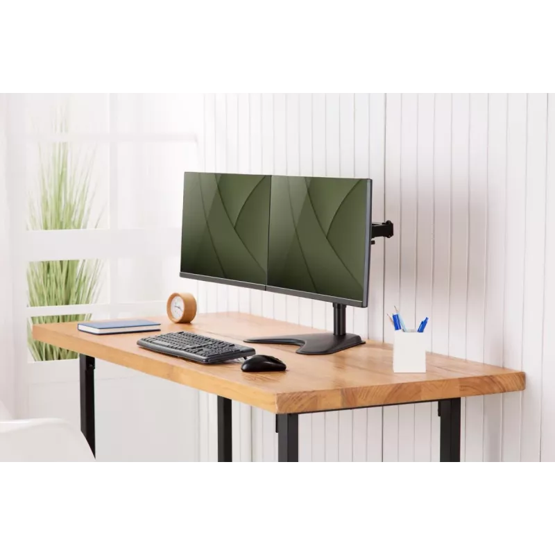 DIGITUS Universal Dual Monitor Stovas 17-32in 2x 8kg (maks.) Juodas