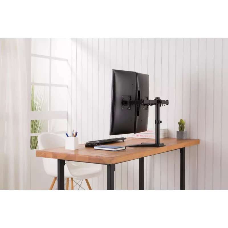 DIGITUS Universal Dual Monitor Stovas 17-32in 2x 8kg (maks.) Juodas