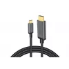 DIGITUS USB-C – HDMI adapteris, 2 m, 4K/30 Hz, juodas, metalinis korpusas