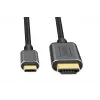 DIGITUS USB-C – HDMI adapteris, 2 m, 4K/30 Hz, juodas, metalinis korpusas