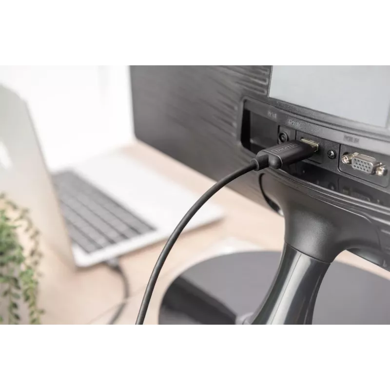 DIGITUS USB-C – HDMI adapteris, 2 m, 4K/30 Hz, juodas, metalinis korpusas