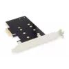 DIGITUS M.2 NGFF/NVMe SSD PCI-E papildinio kortelė, palaiko B, M ir B+M raktą, dydžiai 2230, 2242, 2260, 2280