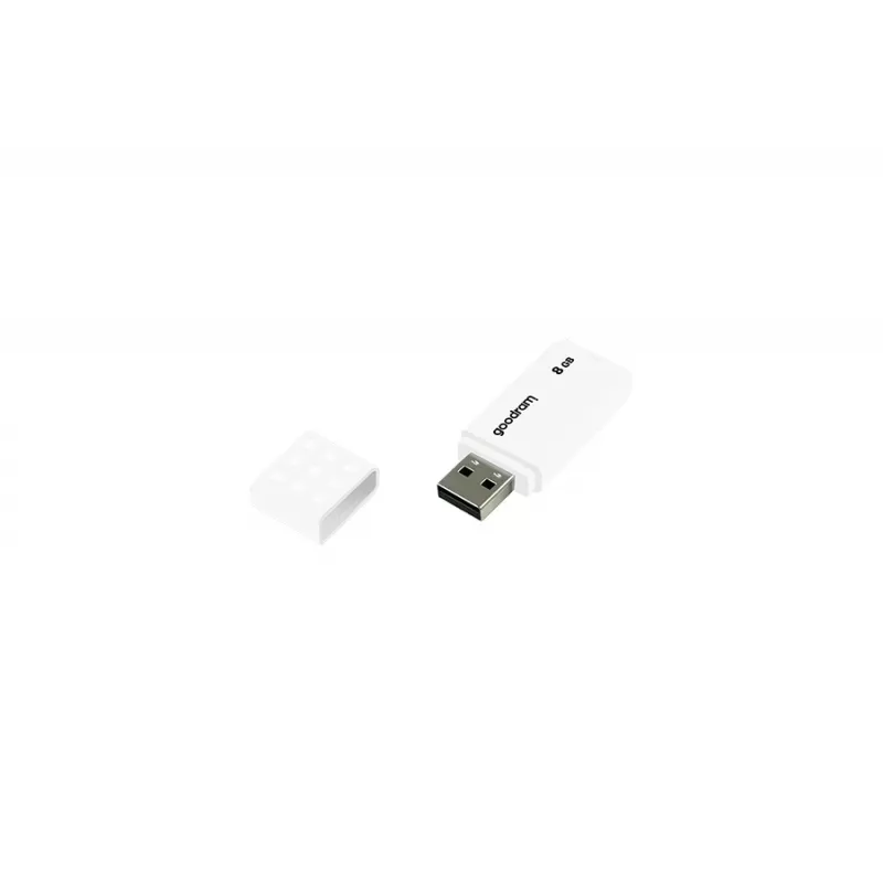 USB atmintukas GOODRAM UME2 8 GB USB 2.0 Type-A, baltas, 20 MB/s skaitymas, 5 MB/s rašymas