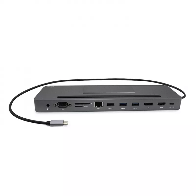 i-tec Metal USB-C ergonominė 4K 3x monitorių prijungimo stotelė su 85 W įkrovimu